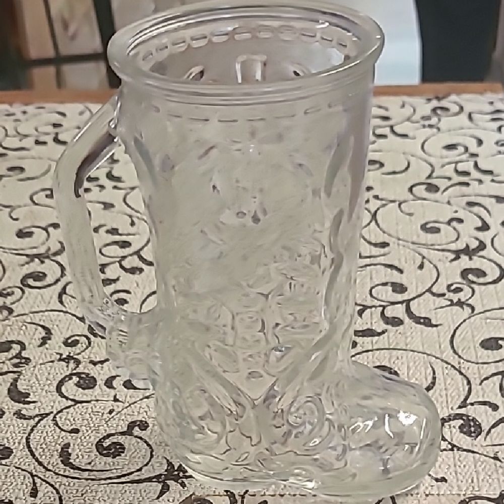Mexican Glass Boot Beer Stein